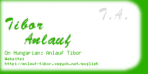 tibor anlauf business card